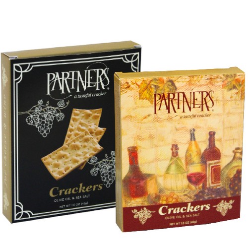 (image for) Gourmet/Snacks: Partners Olive Oil & Sea Salt Crackers-Med